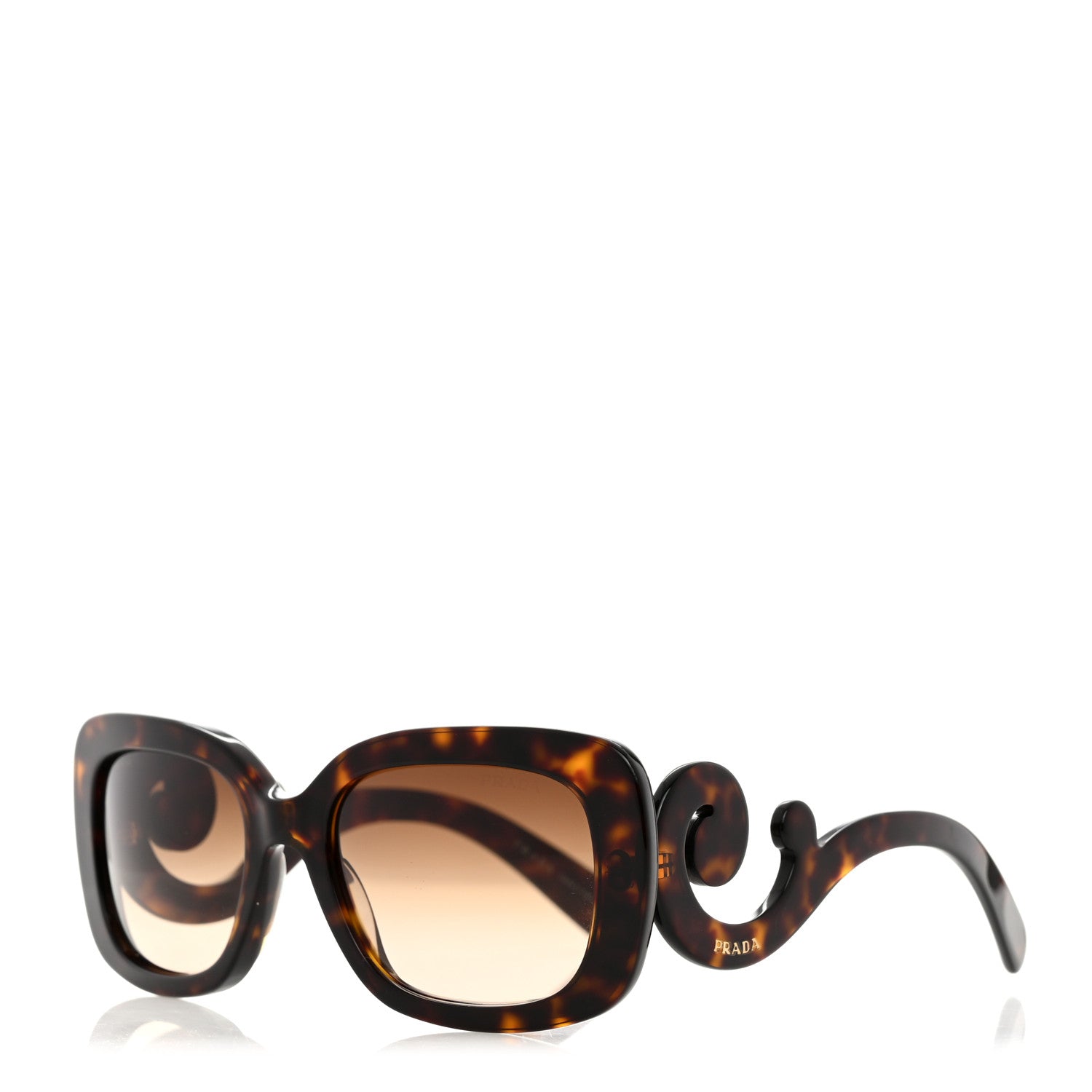 Prada Acetate Baroque Sunglasses SPR 27O Tortoise 1 of 8