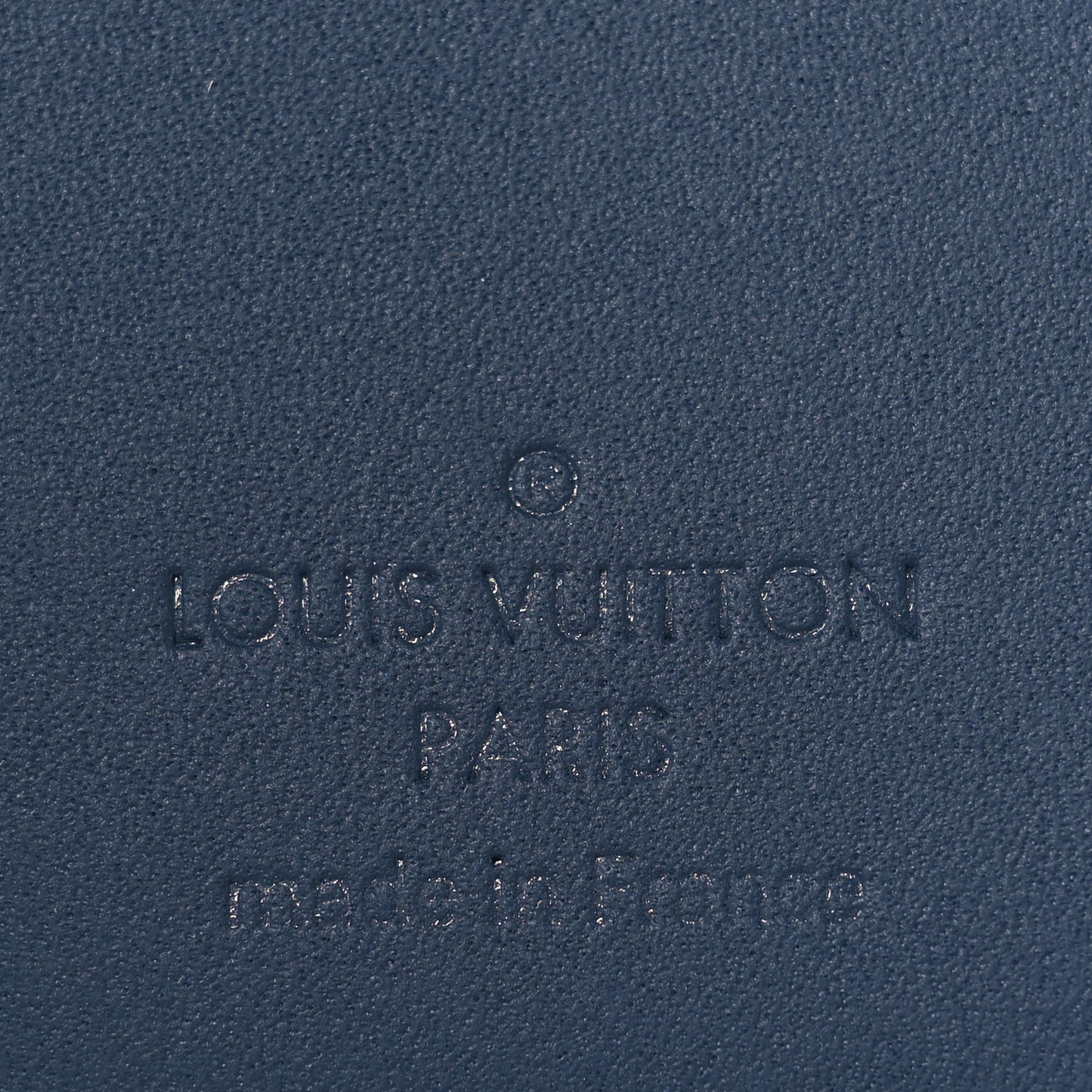 Grained Calfskin Aerogram Pocket Organizer Navy