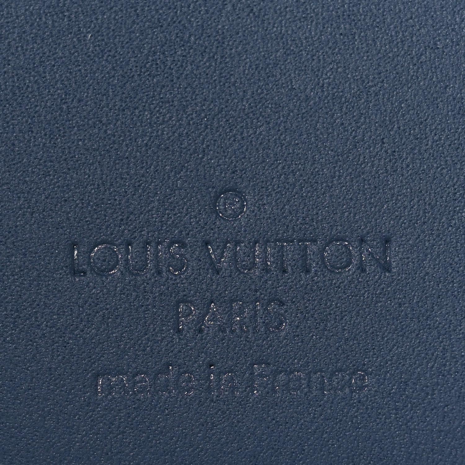 Louis Vuitton Grained Calfskin Aerogram Pocket Organizer Navy 6 of 7