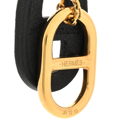 Hermes Swift O'Maillon Pendant Necklace Black 6 of 7