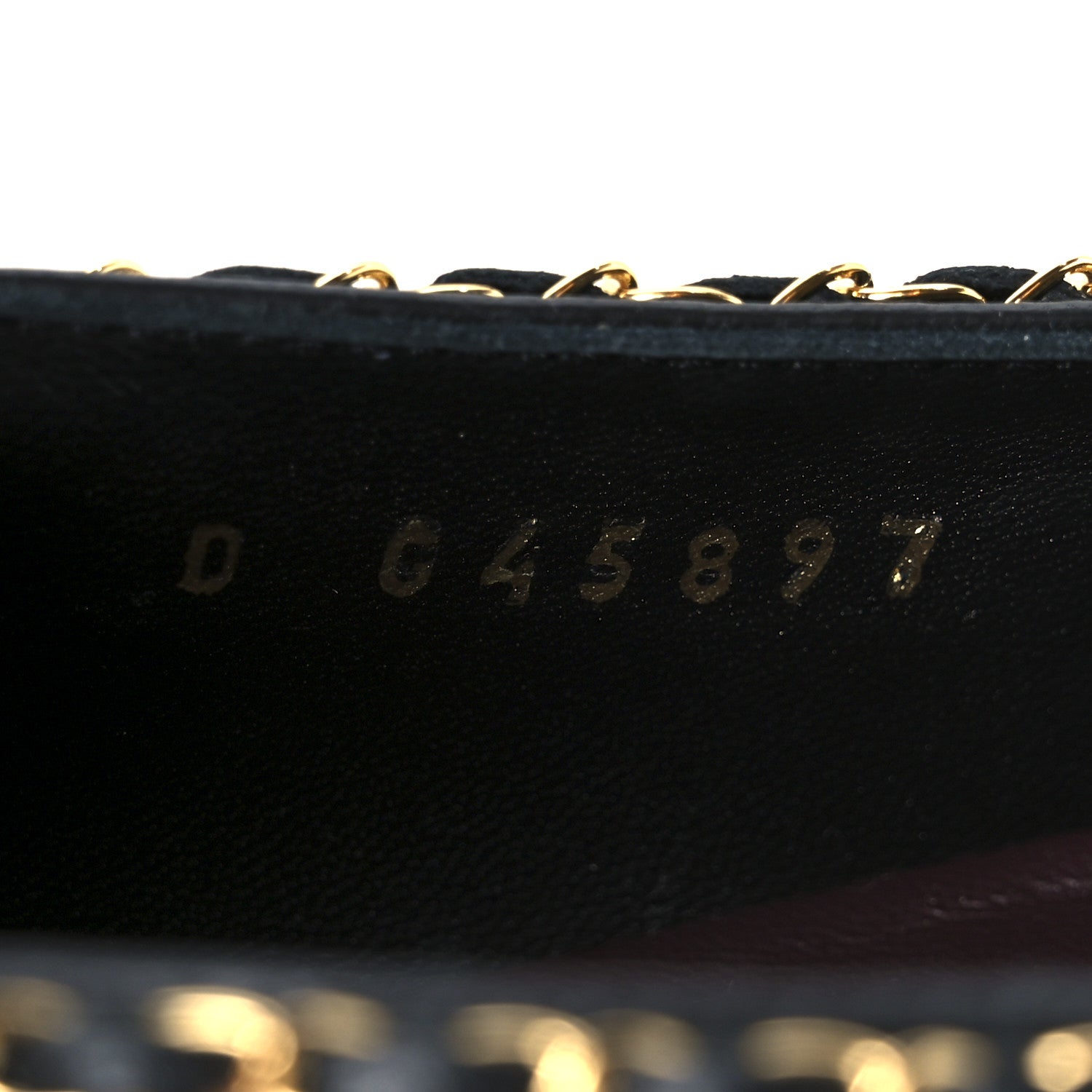 Chanel Lambskin Patent Cap Toe Chain Around Ballerina Flats 39.5 Black 9 of 10