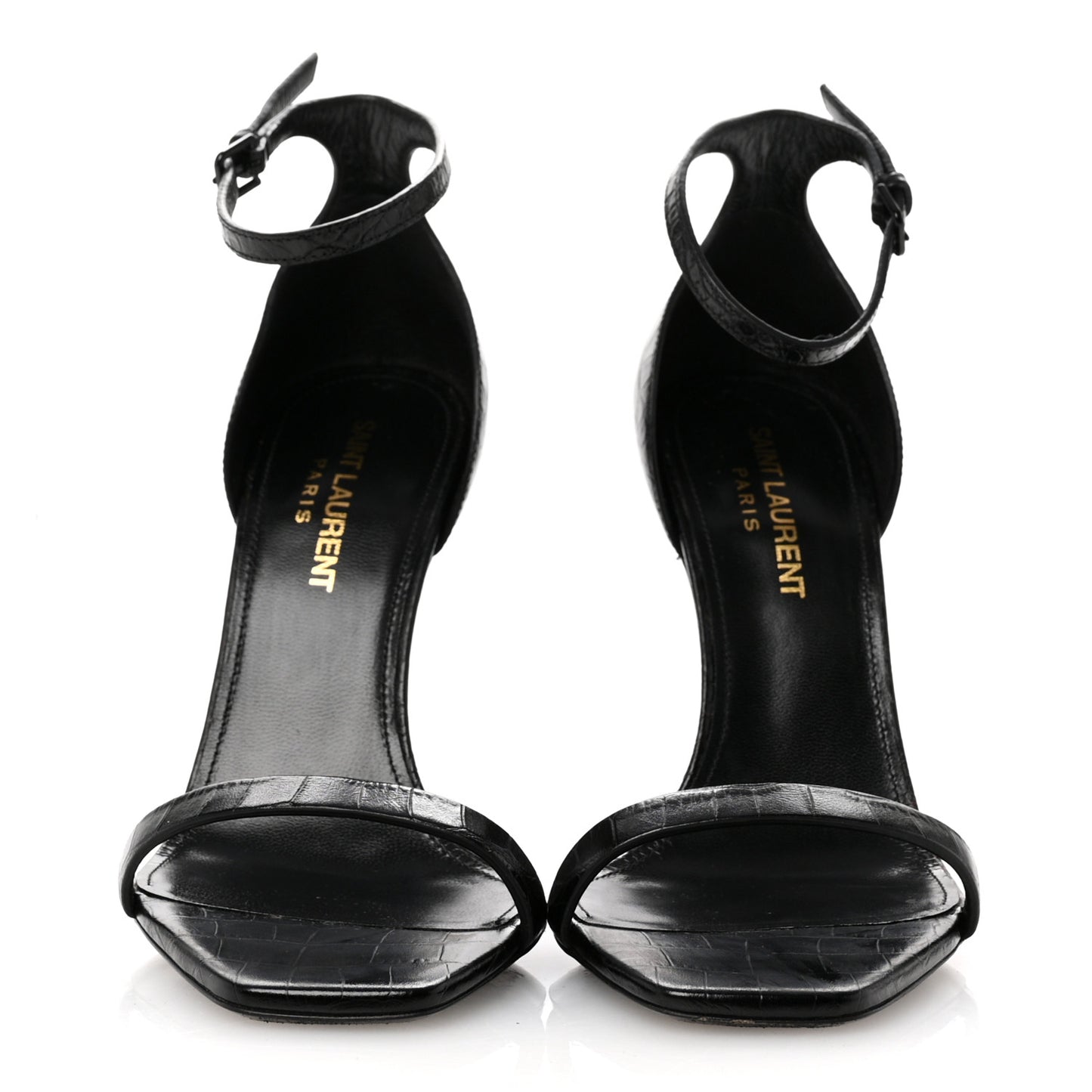 Calfskin Fake Cocco Opyum 110 Sandals 36 Black
