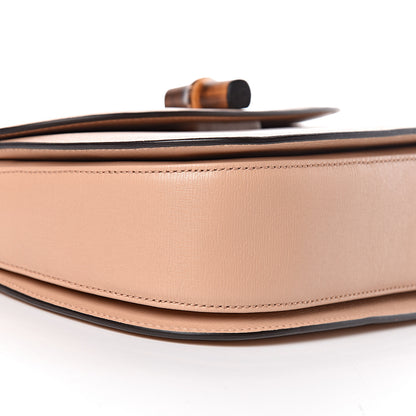 Gucci Shangai Calfskin Small Classic Bamboo Top Handle Bag Pink Apricot 9 of 11