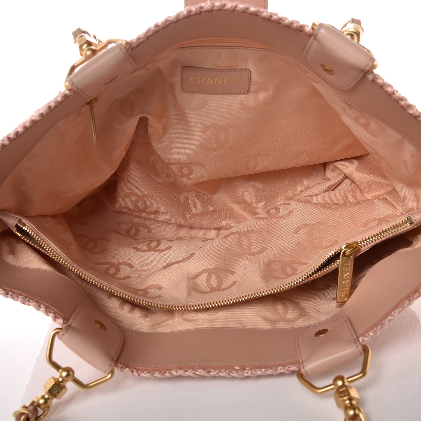 Straw Raffia Tote Pink
