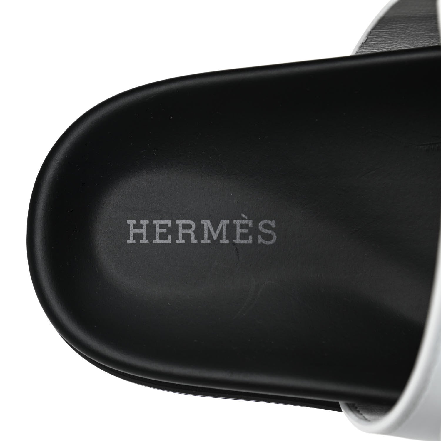 Hermes Calfskin Womens Chypre Sandals 37.5 White 10 of 13