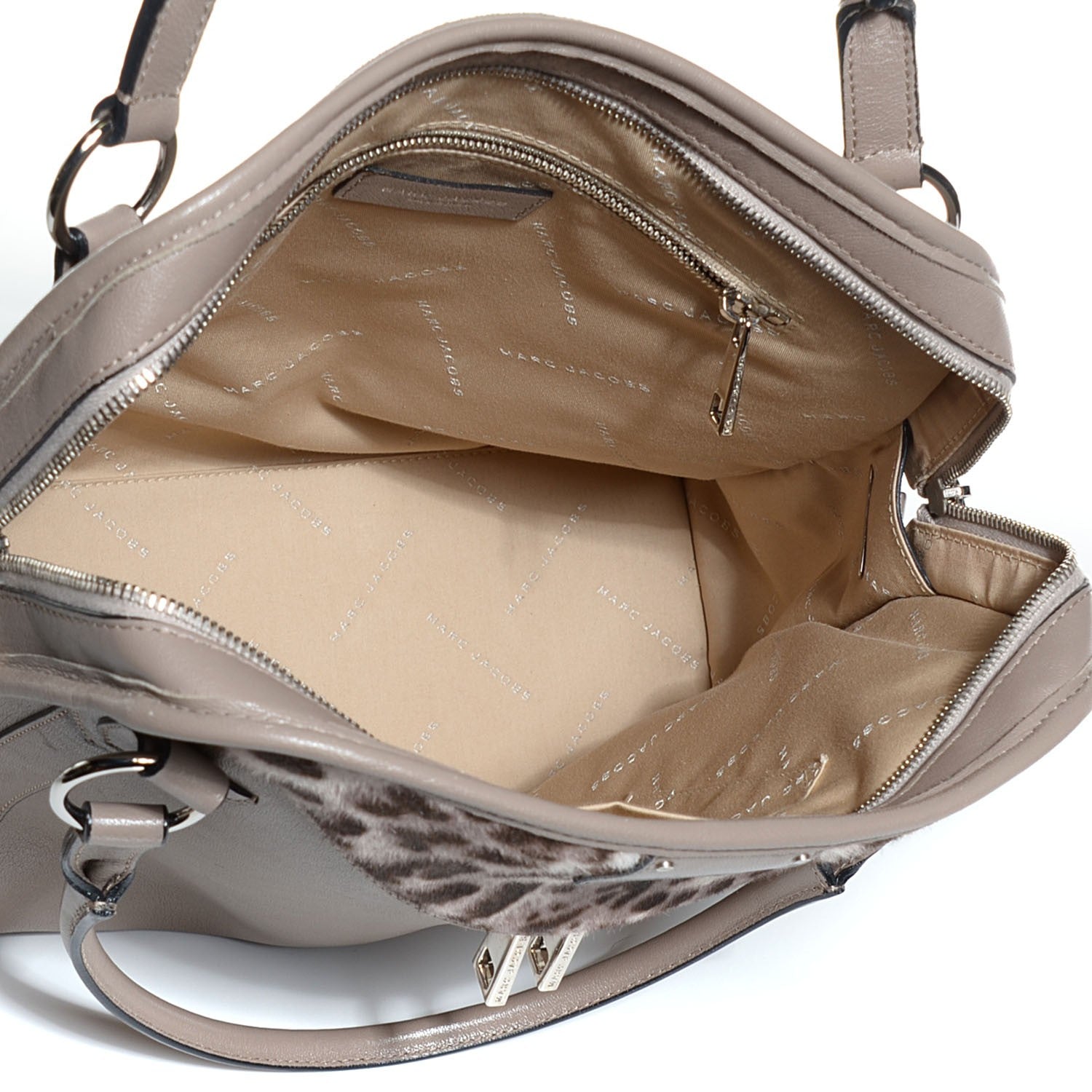 Marc Jacobs Lambskin Calf Hair Large Serengeti Wellington Concrete 5 of 10