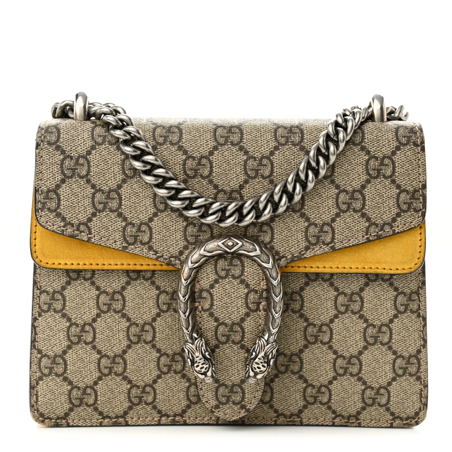GG Supreme Monogram Mini Dionysus Shoulder Bag Yellow