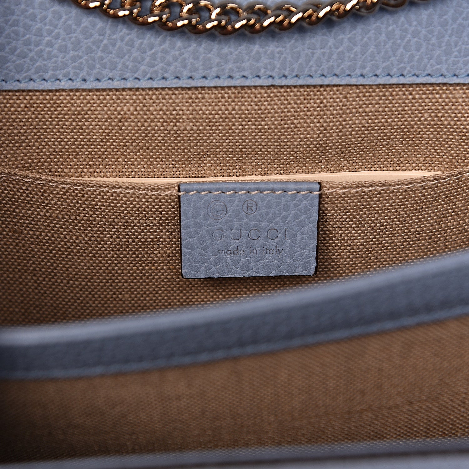 Gucci Dollar Calfskin Small Interlocking G Shoulder Bag Mineral Blue 6 of 11