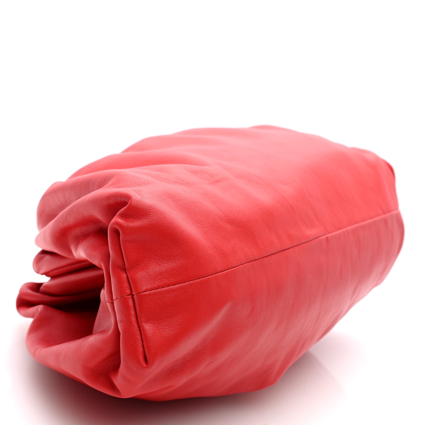 Smooth Butter Calf The Pouch Oversized Clutch Bright Red