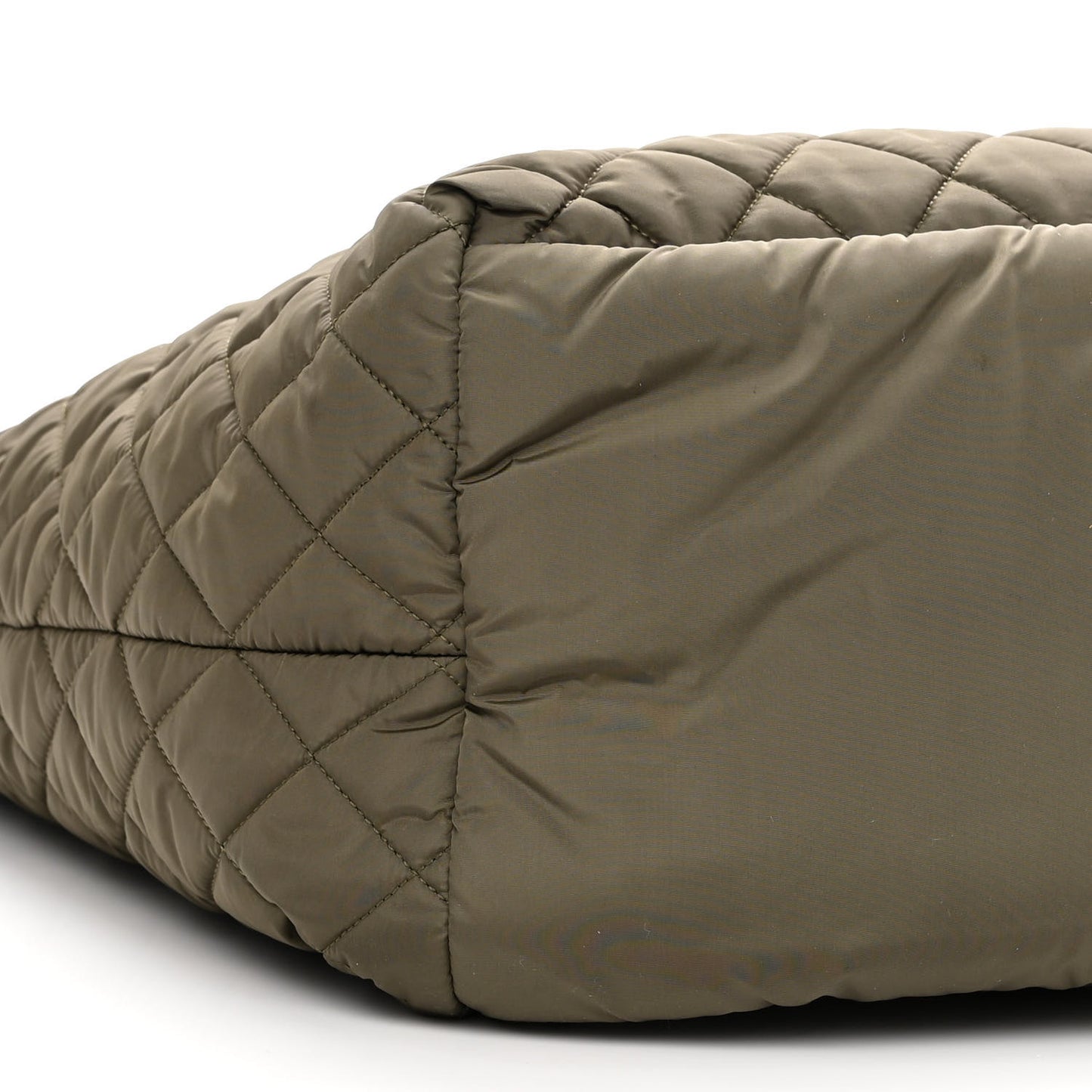Nylon Quilted Medium Coco Cocoon Tote Khaki