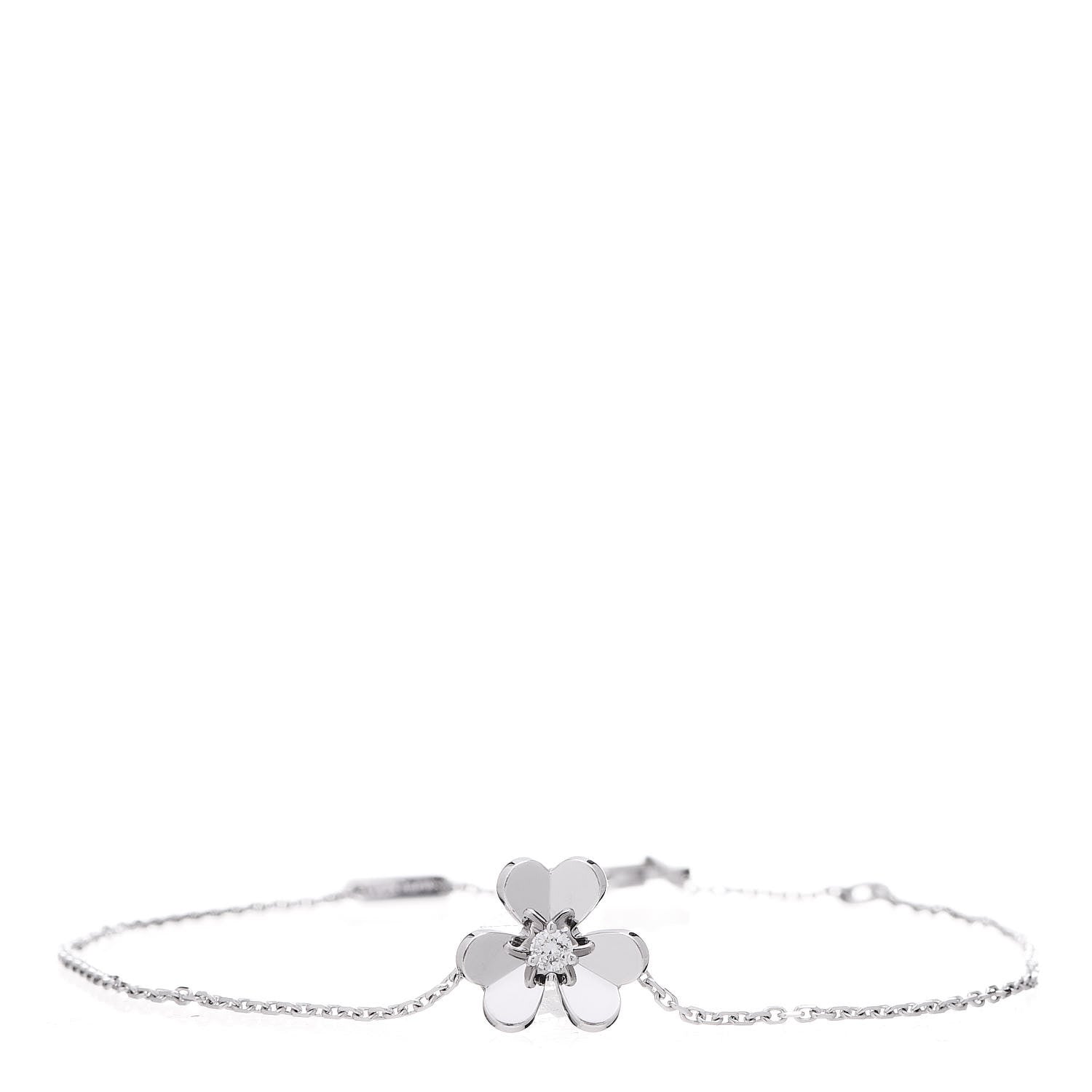 Van Cleef & Arpels 18K White Gold Diamond Mini Frivole Bracelet 1 of 7
