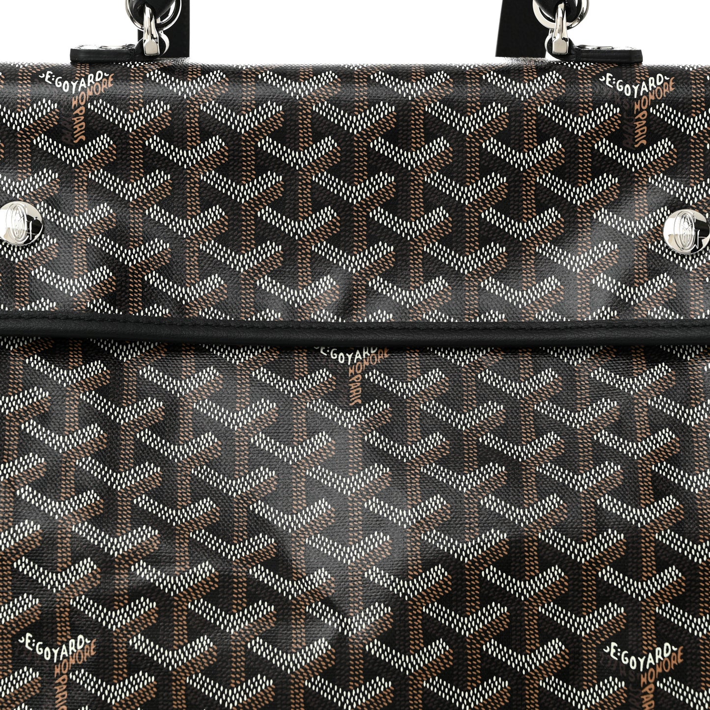 Goyardine Saint Leger Soft Briefcase Backpack Black