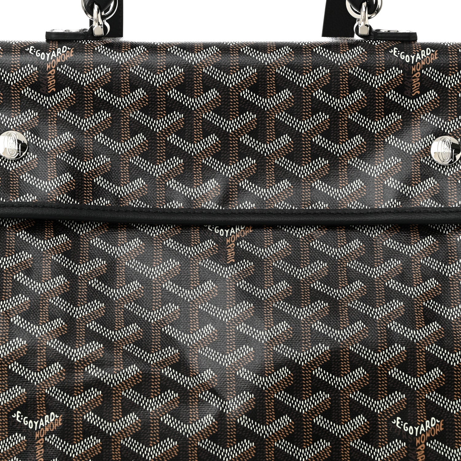 Goyard Goyardine Saint Leger Soft Briefcase Backpack Black 7 of 9