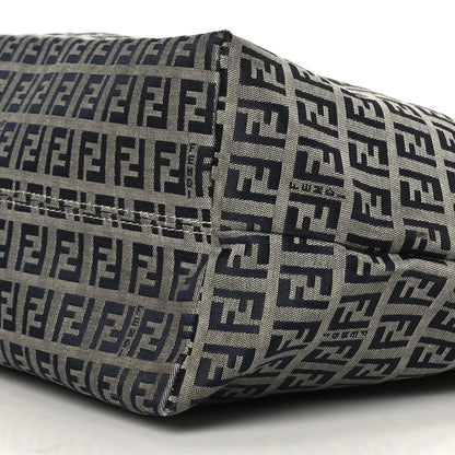 Fendi Zucchino Large Shopper Tote Navy 8 of 9