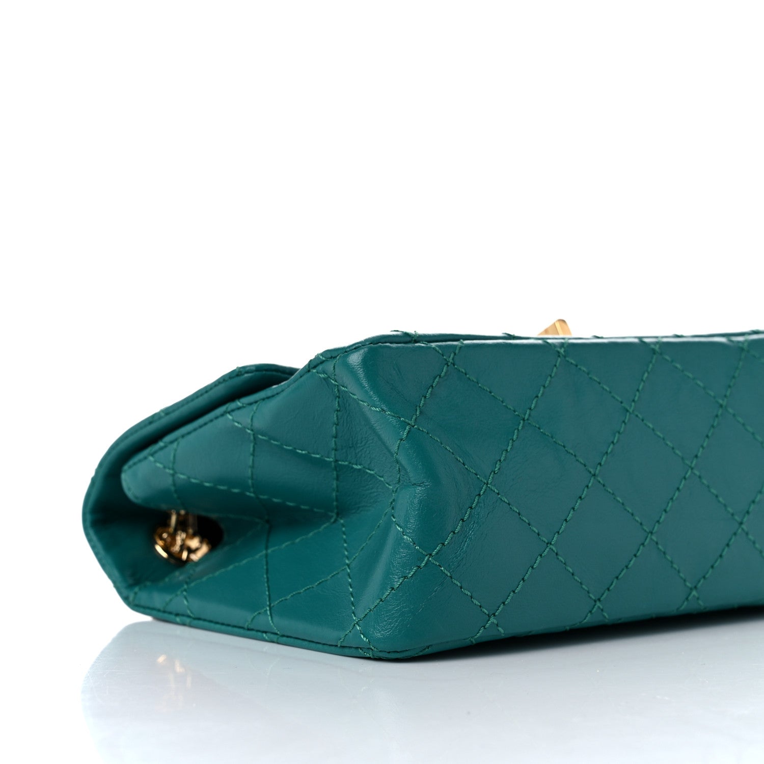 Chanel Aged Calfskin Quilted 2.55 Reissue Mini Flap Green 8 of 10