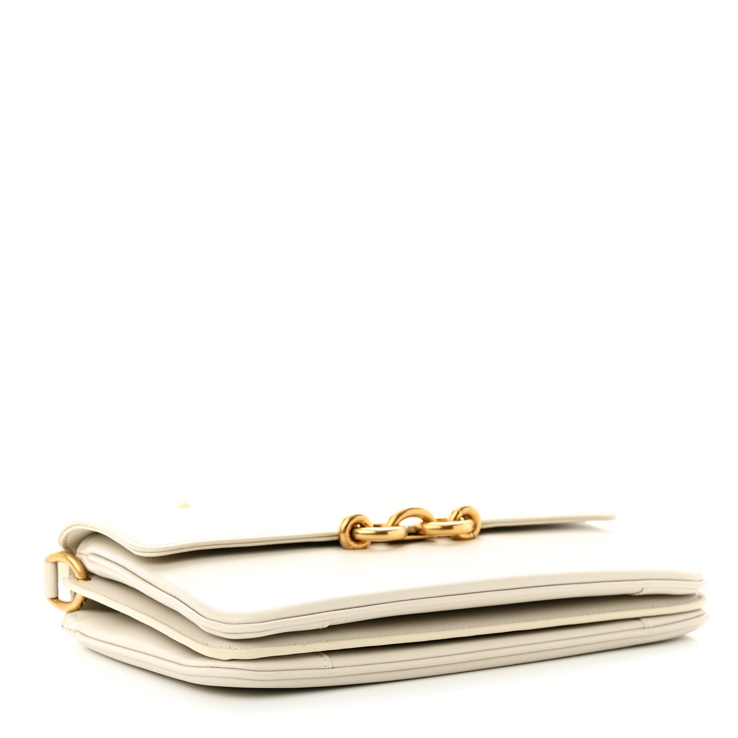 Saint Laurent Smooth Calfskin Le Maillon Satchel Crema Soft 4 of 12