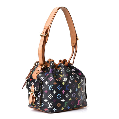 Louis Vuitton Monogram Multicolor Petit Noe Black 3 of 9