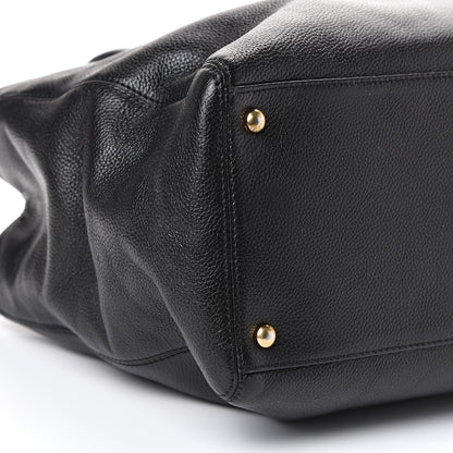 Chanel Calfskin Cerf Executive Shopper Tote Black 8 of 13