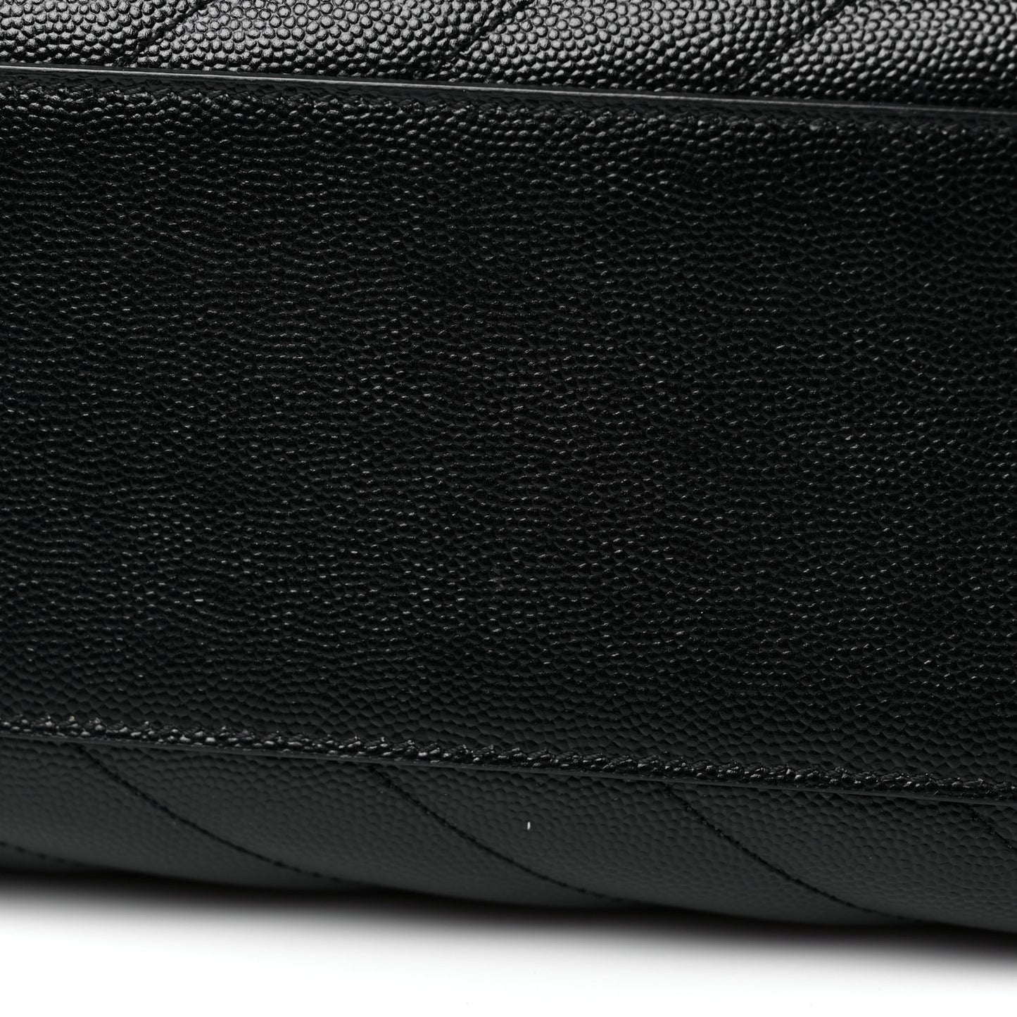 Grain De Poudre Matelasse Chevron Monogram Shopping Bag Black