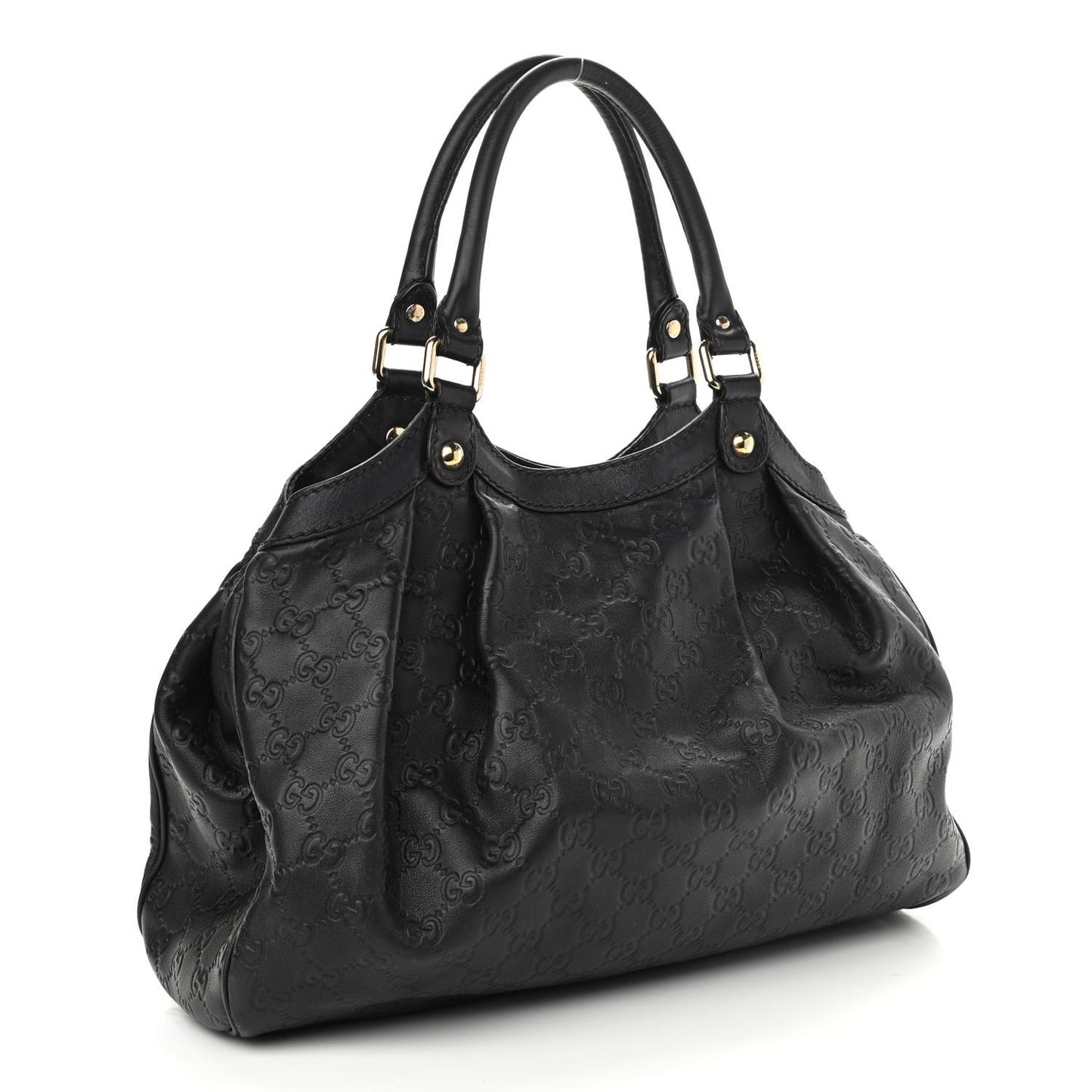 Guccissima Medium Sukey Tote Black
