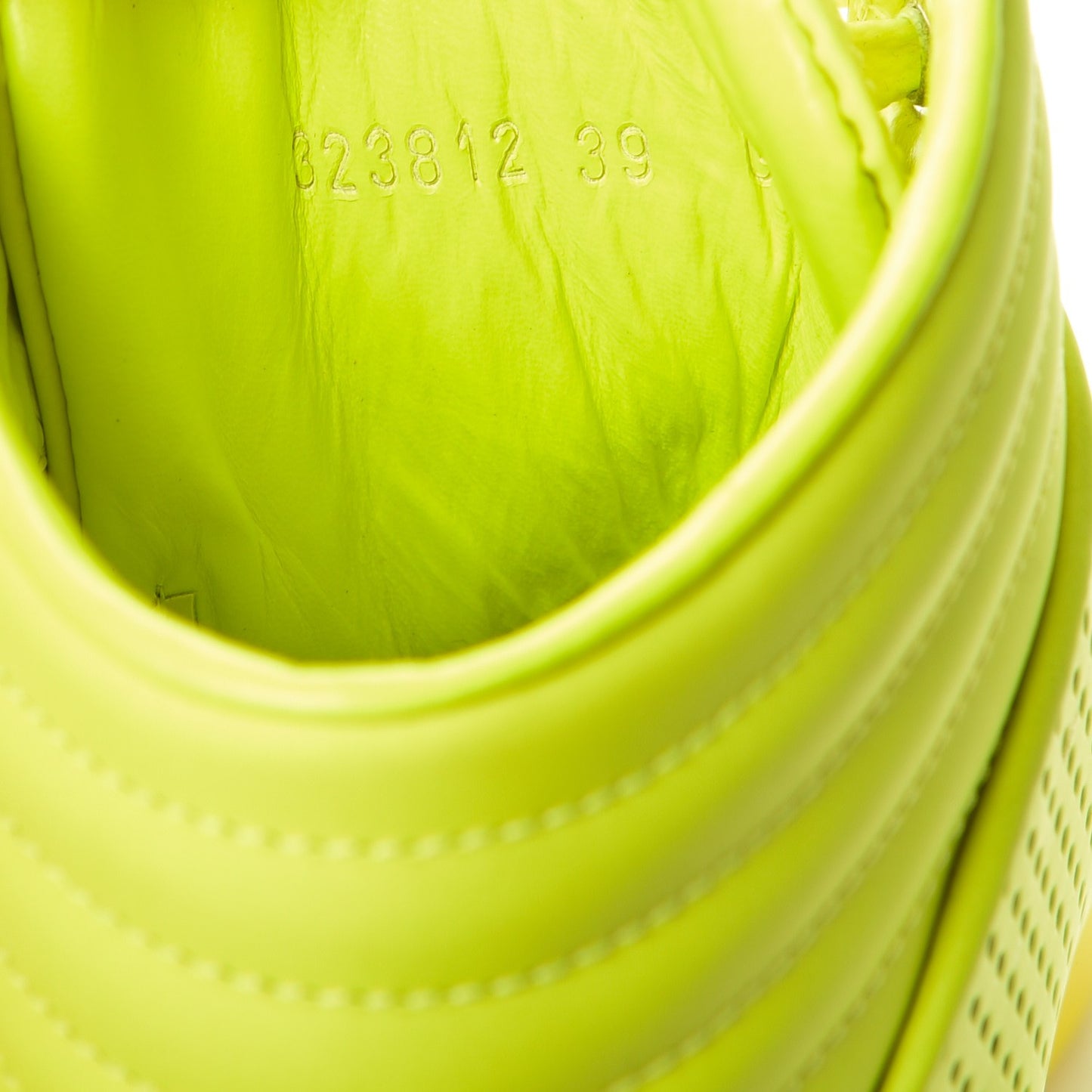 Calfskin Coda High Top Sneakers 39 Giallo Fluo