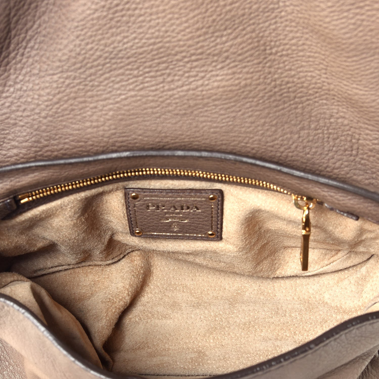 Prada Vitello Daino Chain Hobo Brown 5 of 9