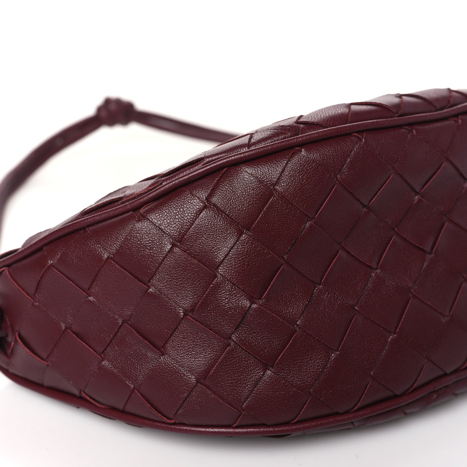 Bottega Veneta Nappa Intrecciato Half Moon Pouch On Strap Barolo 8 of 9
