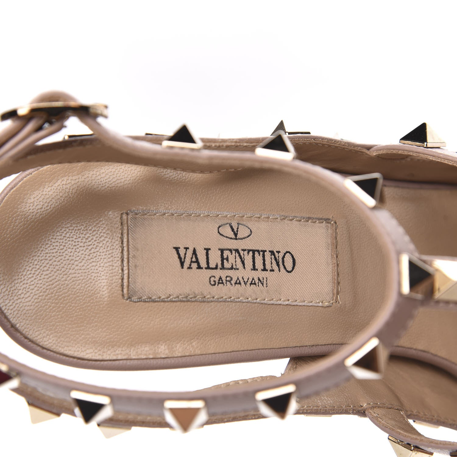 Valentino Garavani Patent Rockstud Ankle Strap 100mm Pumps 36 Poudre 8 of 10