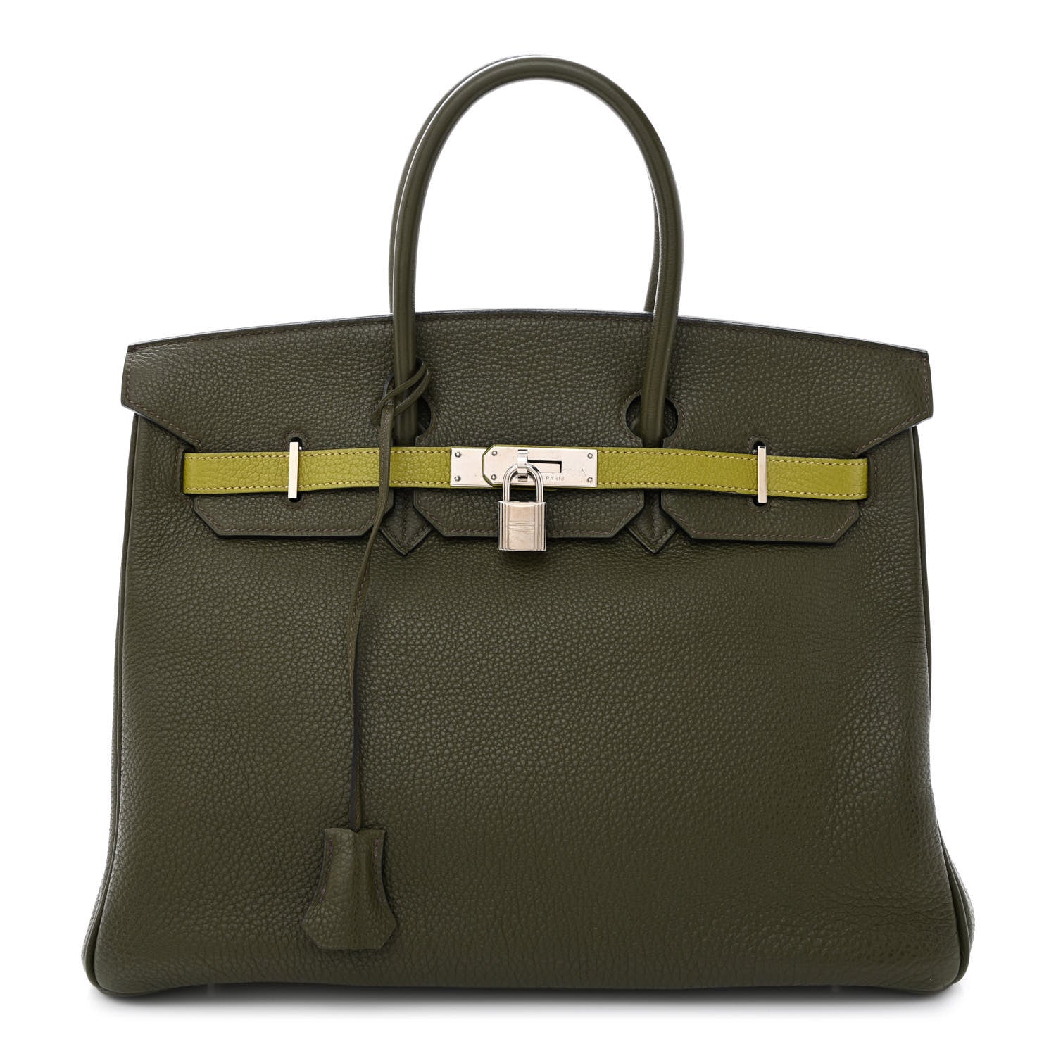 Hermes Togo Chevre Mysore Bi-Color Birkin 35 Vert Veronese Vert Anis 1 of 13