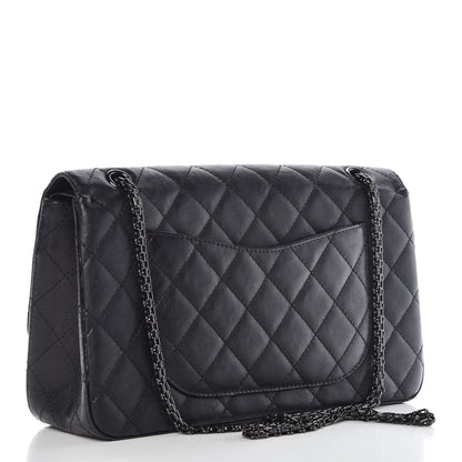 Chanel Crumpled Calfskin Quilted 2.55 Reissue 227 Flap So Black 4 of 15