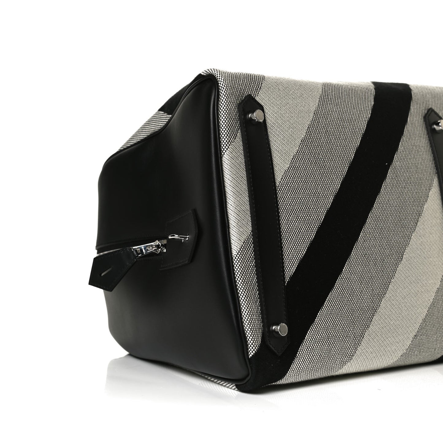 Toile H Sombrero II Bayadere Cavour Bag Ecru Black