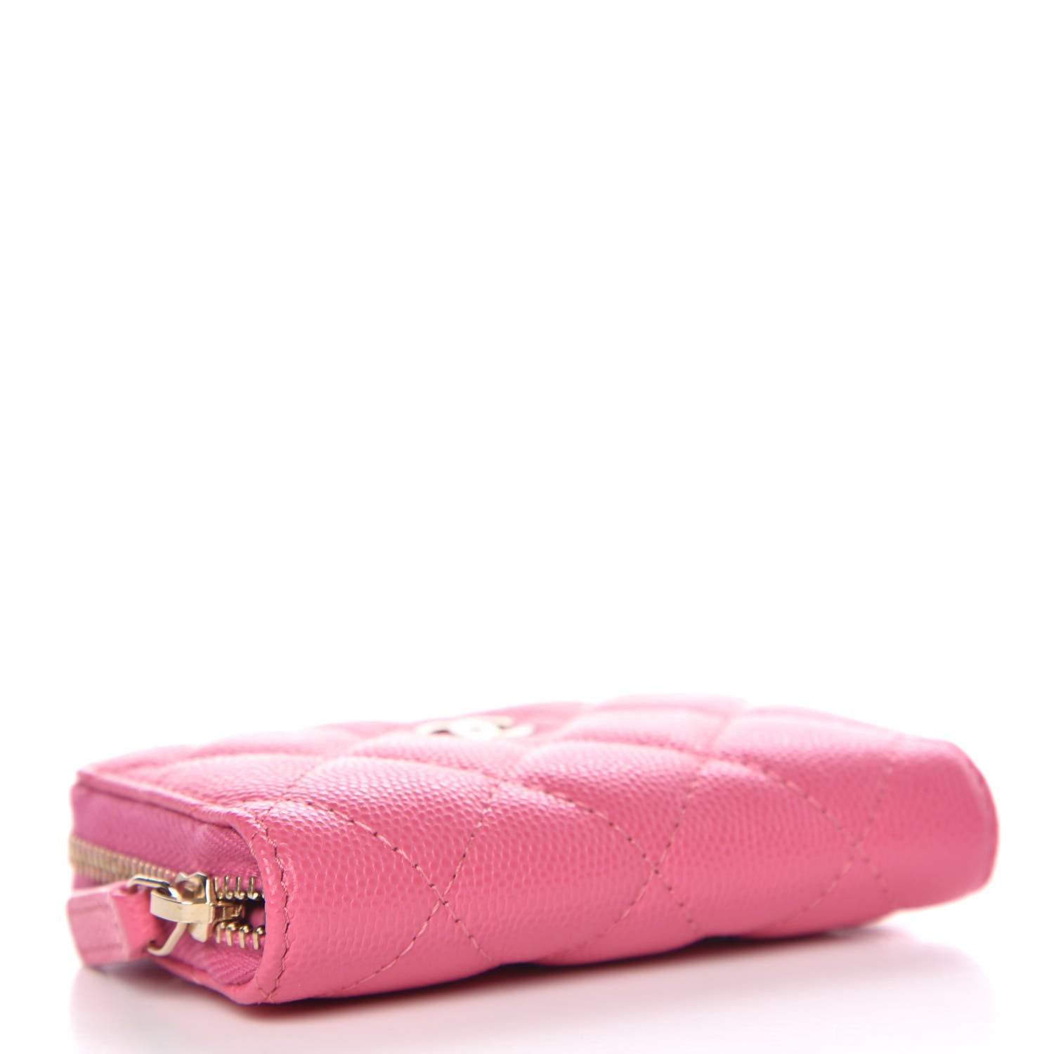 Chanel Caviar Quilted Zip Coin Purse Pink 4 of 8