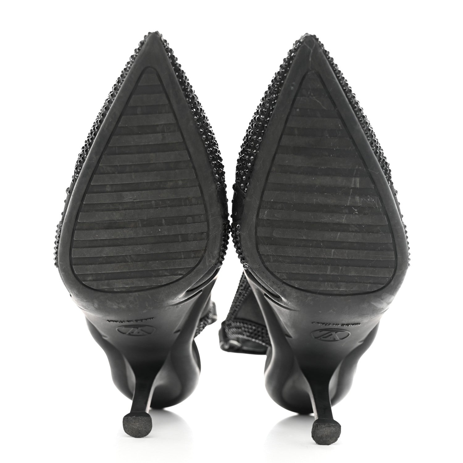 Louis Vuitton Satin Embellished Archlight Slingback Pumps 38 Black 6 of 14