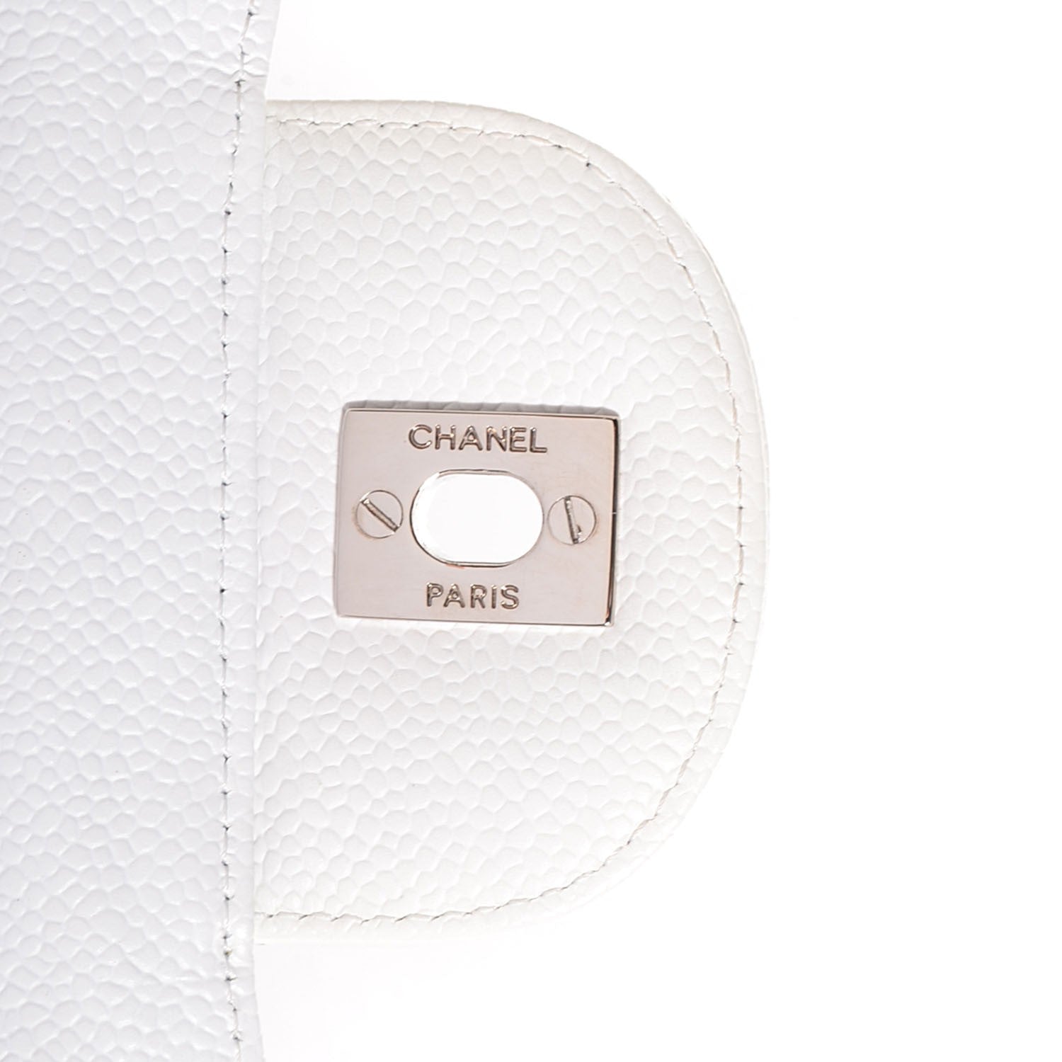 Chanel Caviar Quilted Jumbo Single Flap White 9 of 9