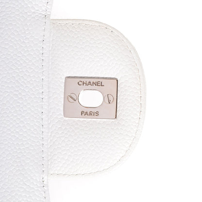 Chanel Caviar Quilted Jumbo Single Flap White 9 of 9
