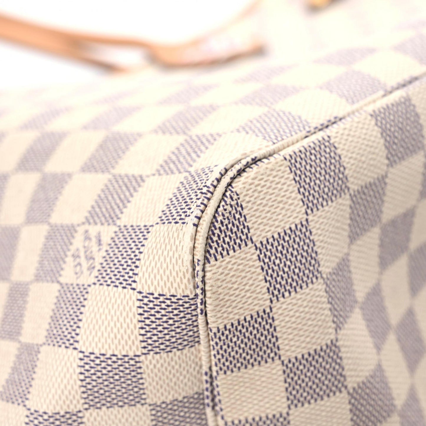 Damier Azur Braided Neverfull MM Orange
