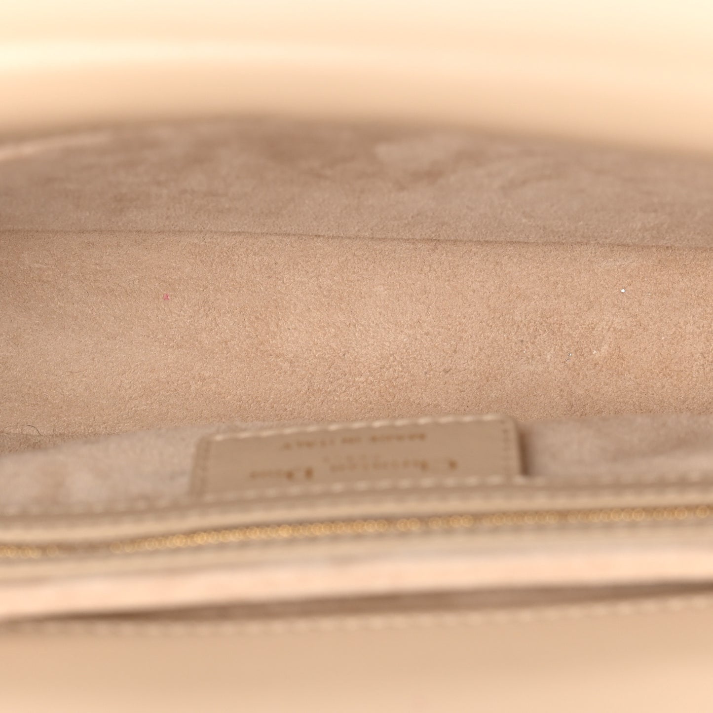 Calfskin Cannage Small Jolie Top Handle Bag Powder Beige