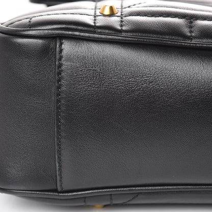 Gucci Calfskin Matelasse Studded Medium GG Marmont Shoulder Bag Black 10 of 13