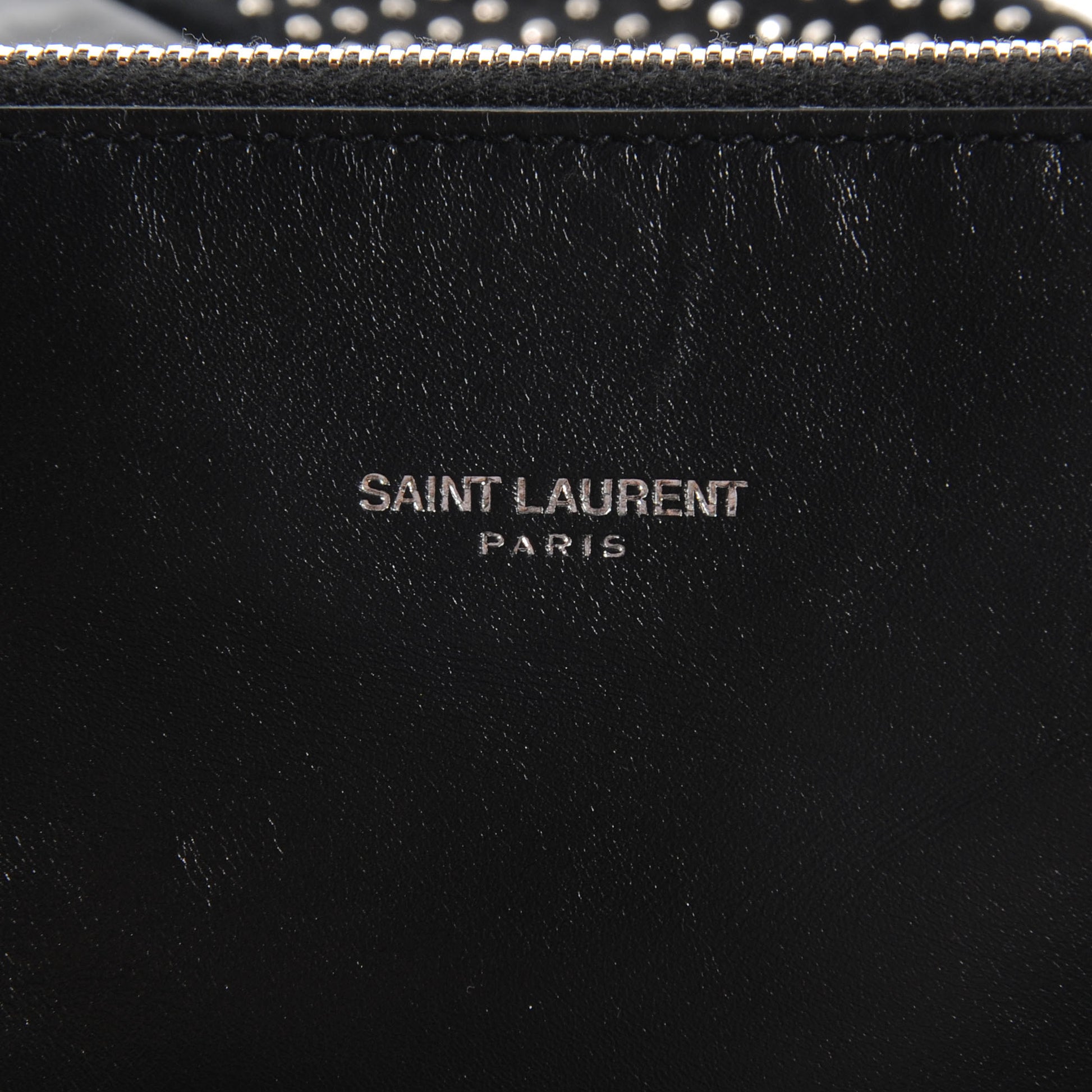 Saint Laurent Leather Studded North South Shopper Tote Black 6 of 7