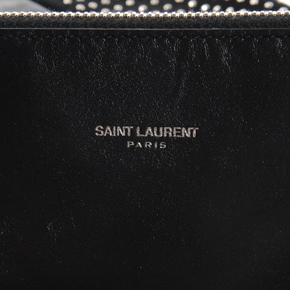 Saint Laurent Leather Studded North South Shopper Tote Black 6 of 7