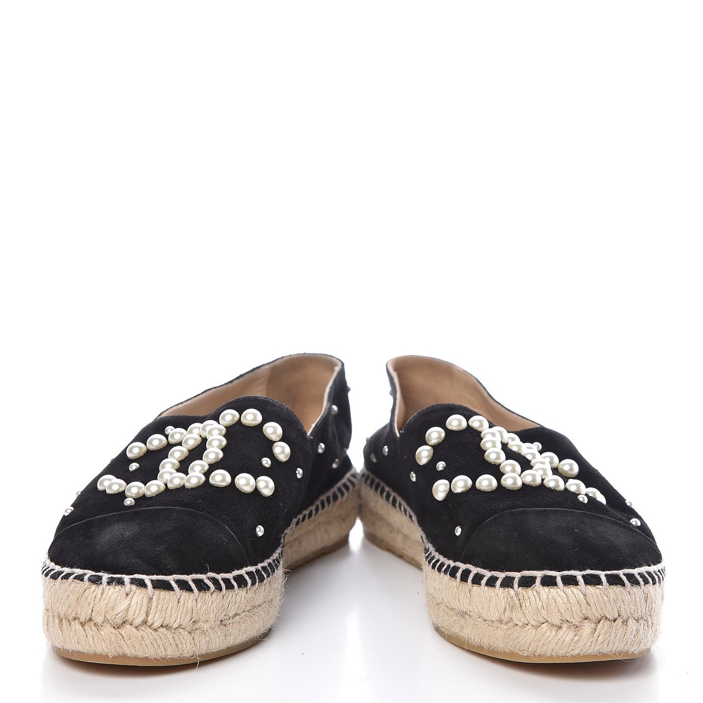 Suede Pearl CC Espadrilles 37 Black