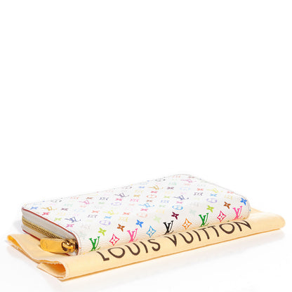 Louis Vuitton Monogram Multicolor Zippy Wallet White Litchi 4 of 7