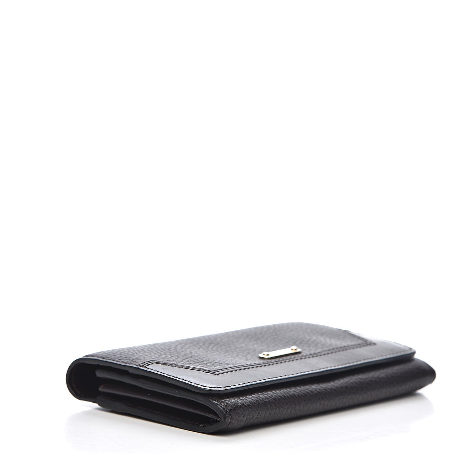 Grain Calfskin Continental Wallet Black