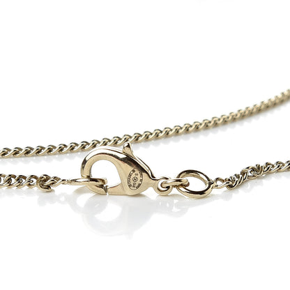 Chanel Pearl CC Pendant Necklace Light Gold 4 of 5