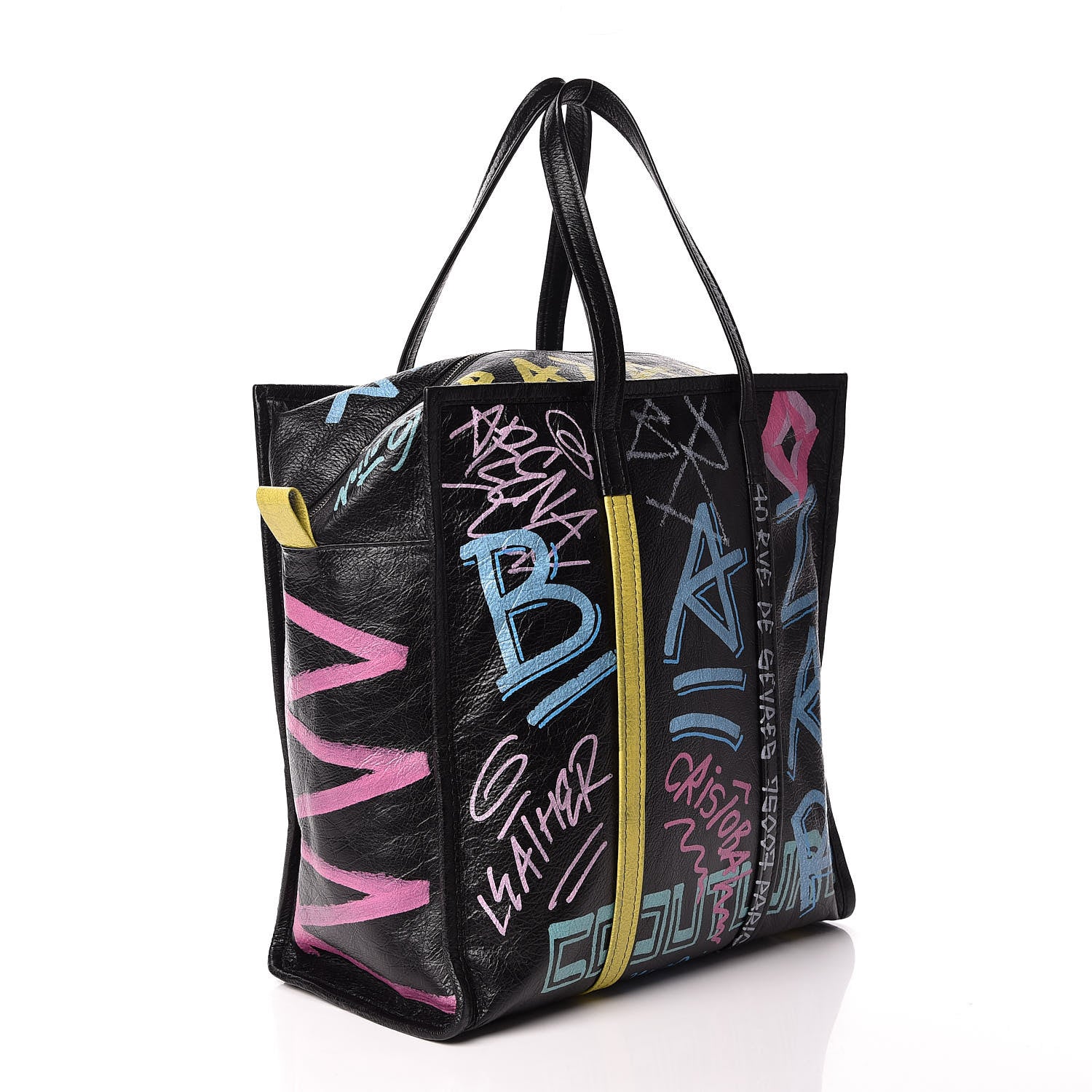 Balenciaga Agneau Arena Graffiti All Over Medium Bazar Shopper Tote Black Multicolor 3 of 9