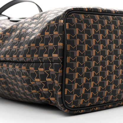 Moynat Grained Calfskin Canvas 1920 Oh! Tote Ruban MM Carbon Bronze Green Bordeaux 9 of 10