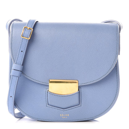 Celine Grained Calfskin Compact Trotteur Porcelain 1 of 10