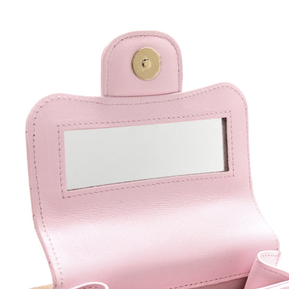Chanel Lambskin Quilted Top Handle Clutch With Chain Light Pink 9 of 13