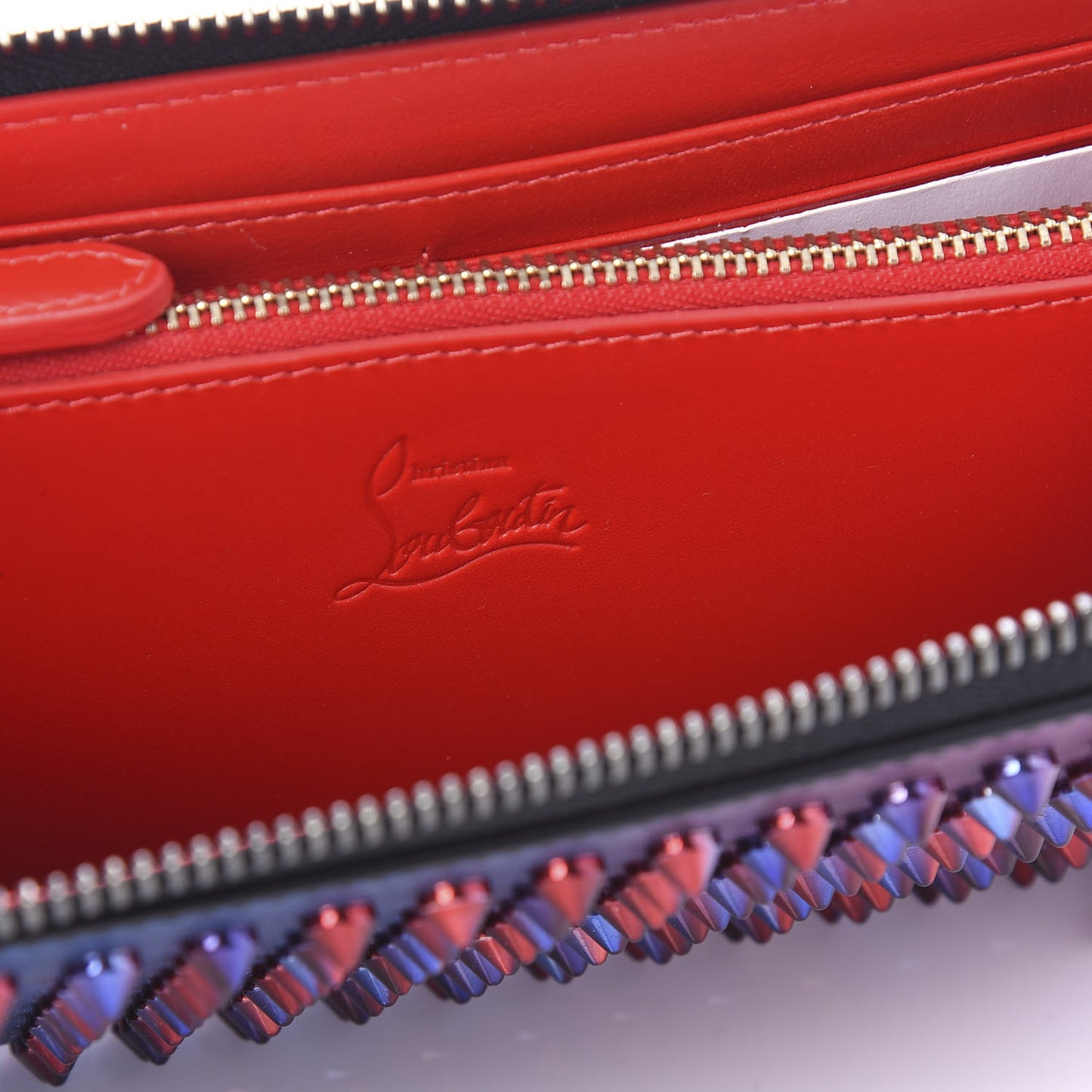 Patent Scarabe Spikes Panettone Zip Around Wallet Rose Digitale