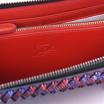 Christian Louboutin Patent Scarabe Spikes Panettone Zip Around Wallet Rose Digitale 8 of 9